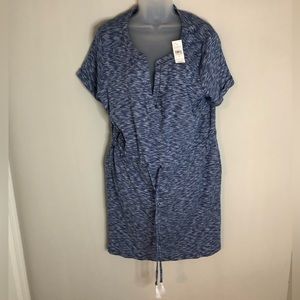 LOFT - Speckled Blue Tunic Dress